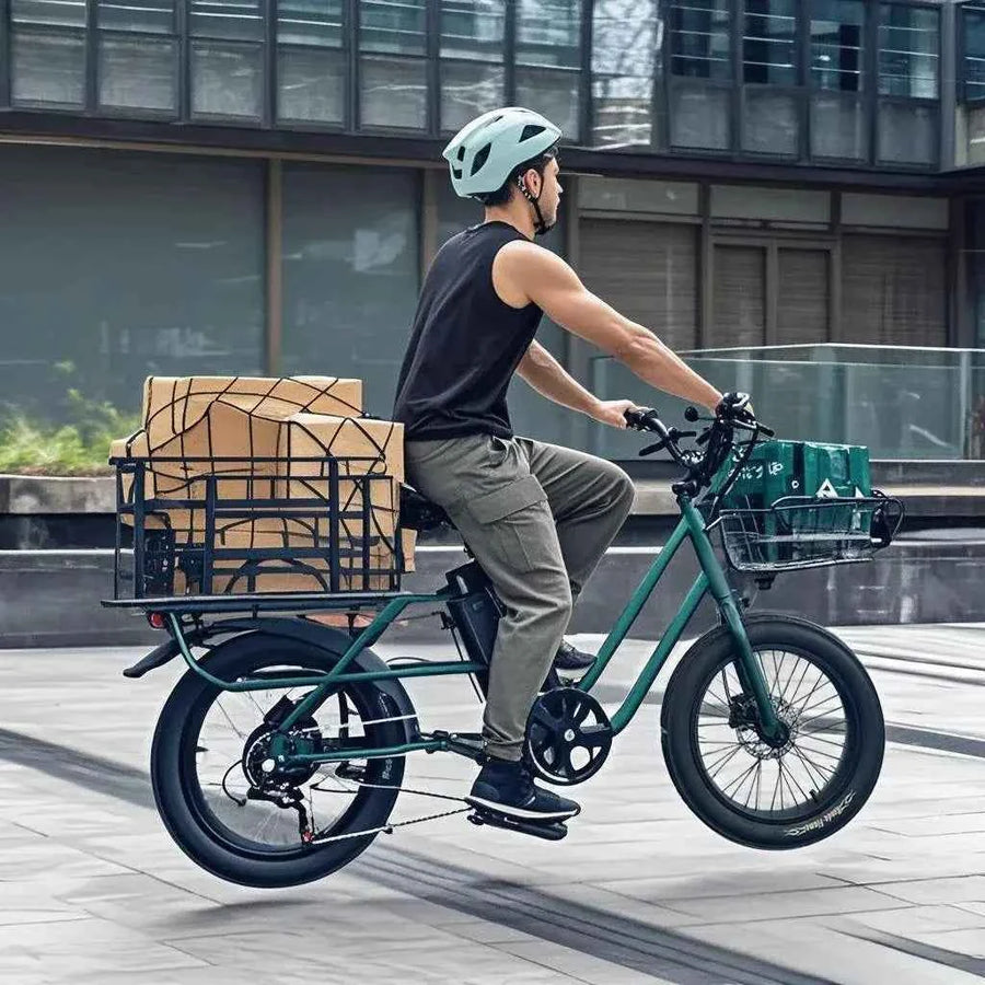 20" Fat Tire K750 Electric Cargo Bike 750W 48V 20.8Ah Battery