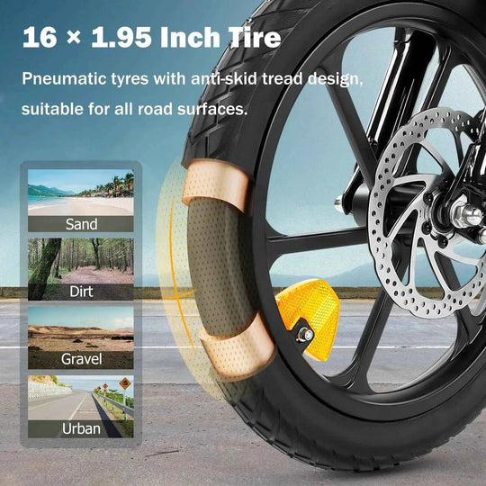 Finbike U3 Folding Electric Bike 250W 55km Range 2-3h Charge - FinBike.com