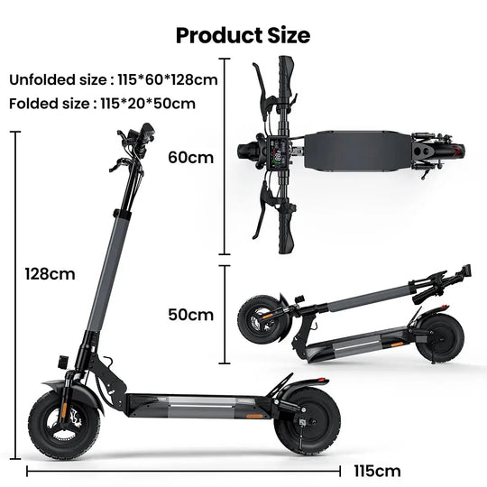Finbike W9 Electric Scooter 48V 1000W Motor 10" Off-Road Tires