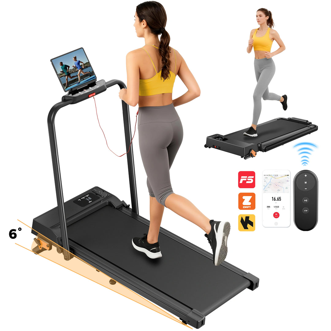 Jagjog JT52 2-in-1 Folding Treadmill with Bluetooth App & 3-Level Incline