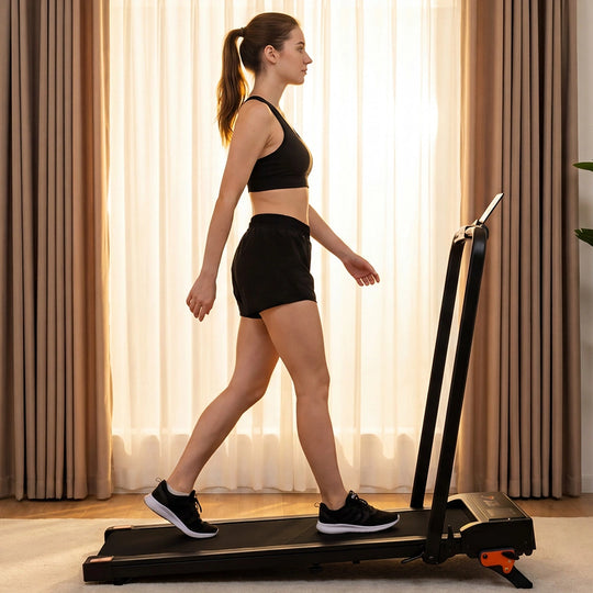 Jagjog JT52 2-in-1 Folding Treadmill with Bluetooth App & 3-Level Incline