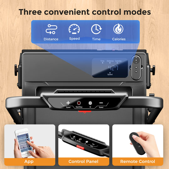 Jagjog JT52 2-in-1 Folding Treadmill with Bluetooth App & 3-Level Incline
