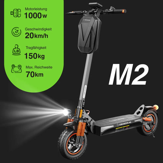 Finbike T4 E-Scooter mit ABE, 20 km/h, bis zu 70 km Reichweite, Straßenzugelassen