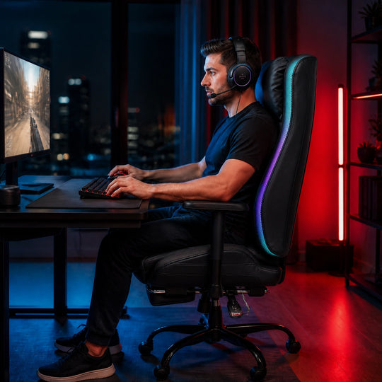 Gaming Chair with Adjustable Backrest, 3D Armrests & Ergonomic Lumbar Support