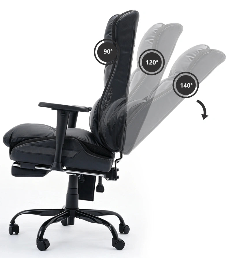 Gaming Chair with Adjustable Backrest, 3D Armrests & Ergonomic Lumbar Support