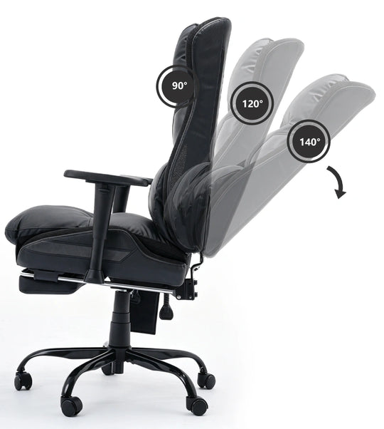 Gaming Chair with Adjustable Backrest, 3D Armrests & Ergonomic Lumbar Support