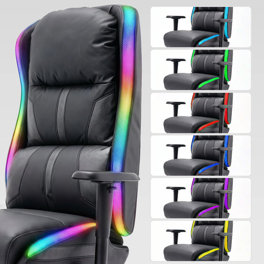 Gaming Chair with Adjustable Backrest, 3D Armrests & Ergonomic Lumbar Support