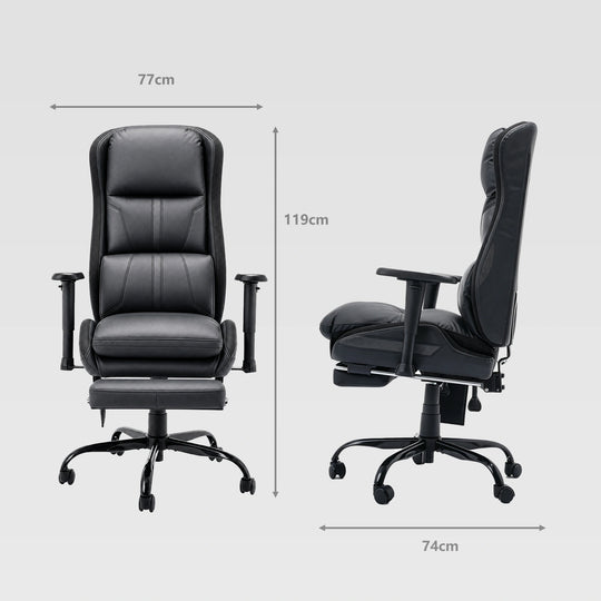 Gaming Chair with Adjustable Backrest, 3D Armrests & Ergonomic Lumbar Support