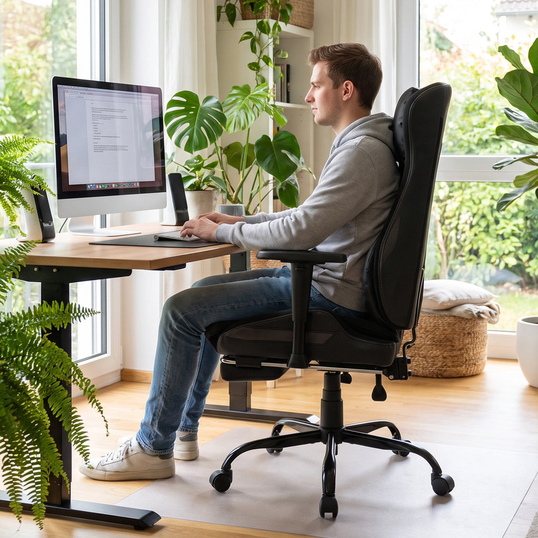 Gaming Chair with Adjustable Backrest, 3D Armrests & Ergonomic Lumbar Support