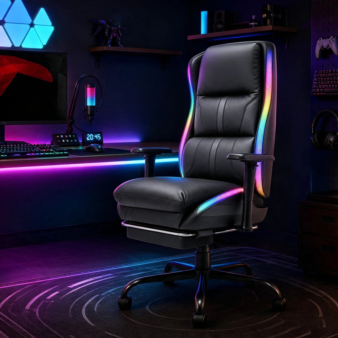 Gaming Chair with Adjustable Backrest, 3D Armrests & Ergonomic Lumbar Support