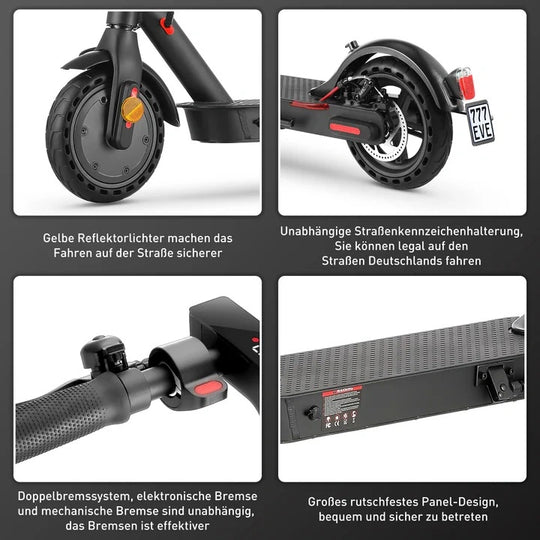 Finbike E9Pro E-Scooter mit ABE, 30 km Reichweite, 20 km/h, Legal in Deutschland