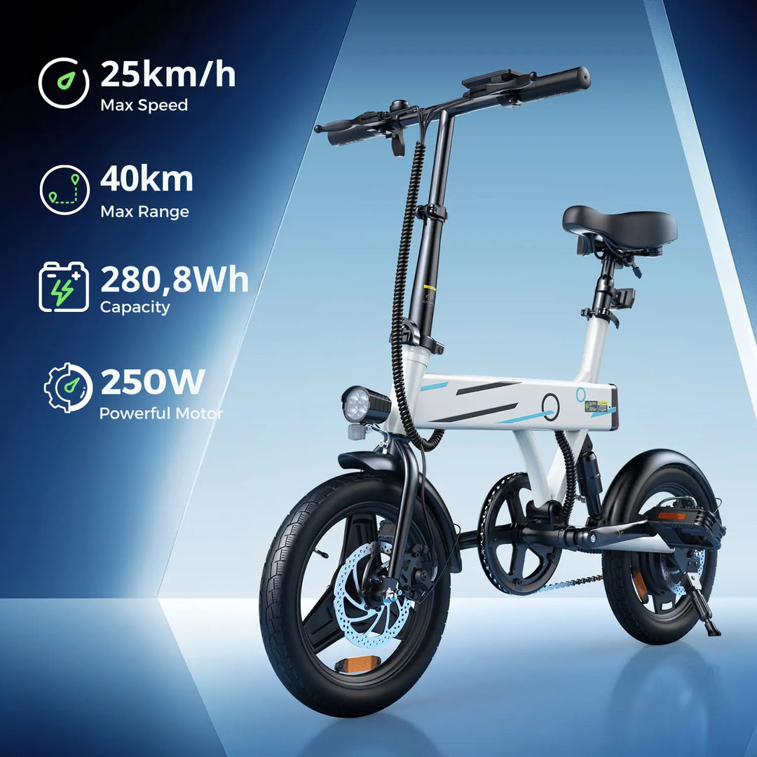 klappbares elektrofahrrad Finbike U3 Klapp-Elektrofahrrad Pendler E-Bike – FinBike.com