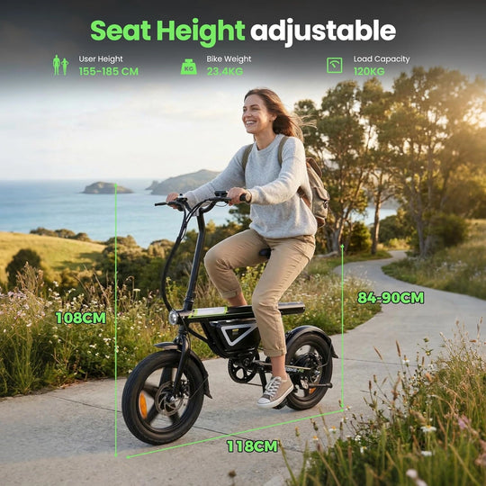 Finbike EB1S Elektrisk Citybike 36V 12Ah Batteri 50 km Rækkevidde