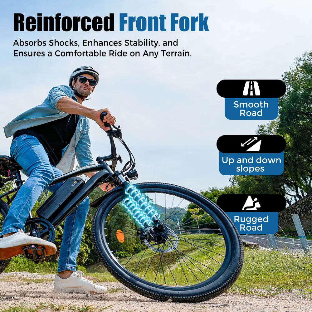 Finbike EB3 Hybrid Electric Bike 36V 10.4Ah Battery Up to 100km Range