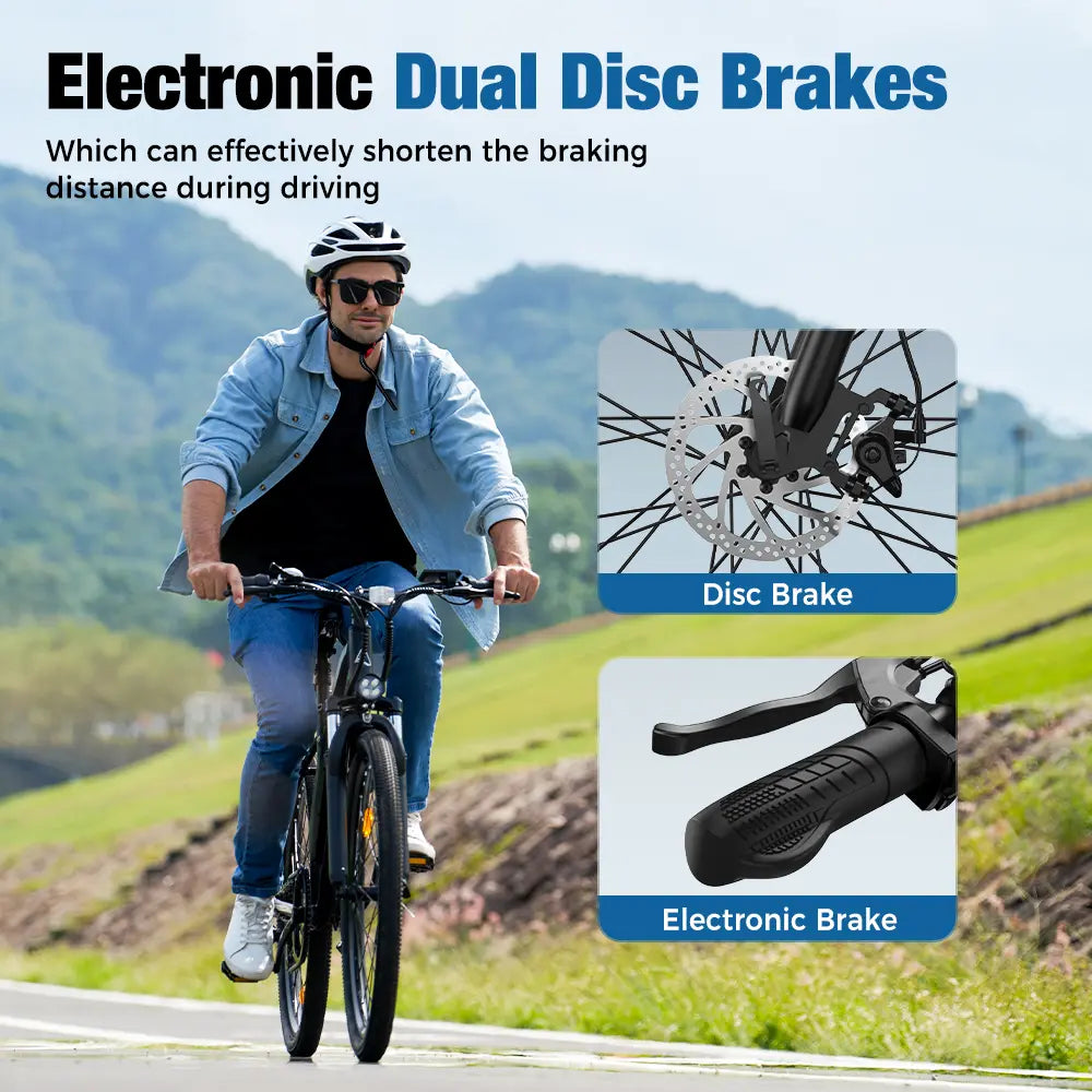 Finbike EB3 Hybrid Electric Bike 36V 10.4Ah Battery Up to 100km Range