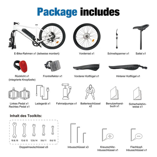 Finbike EB3 Hybrid Electric Bike 36V 10.4Ah Battery Up to 100km Range