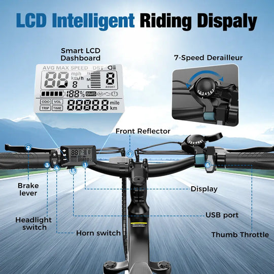 Finbike EB3 Hybrid Electric Bike 36V 10.4Ah Battery Up to 100km Range