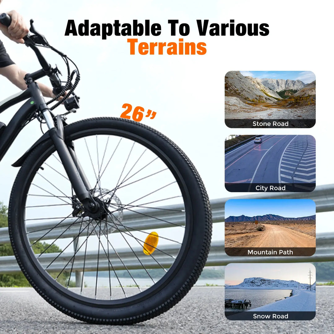 Finbike EB3 Hybrid Electric Bike 500W Motor 36V 10.4Ah Battery