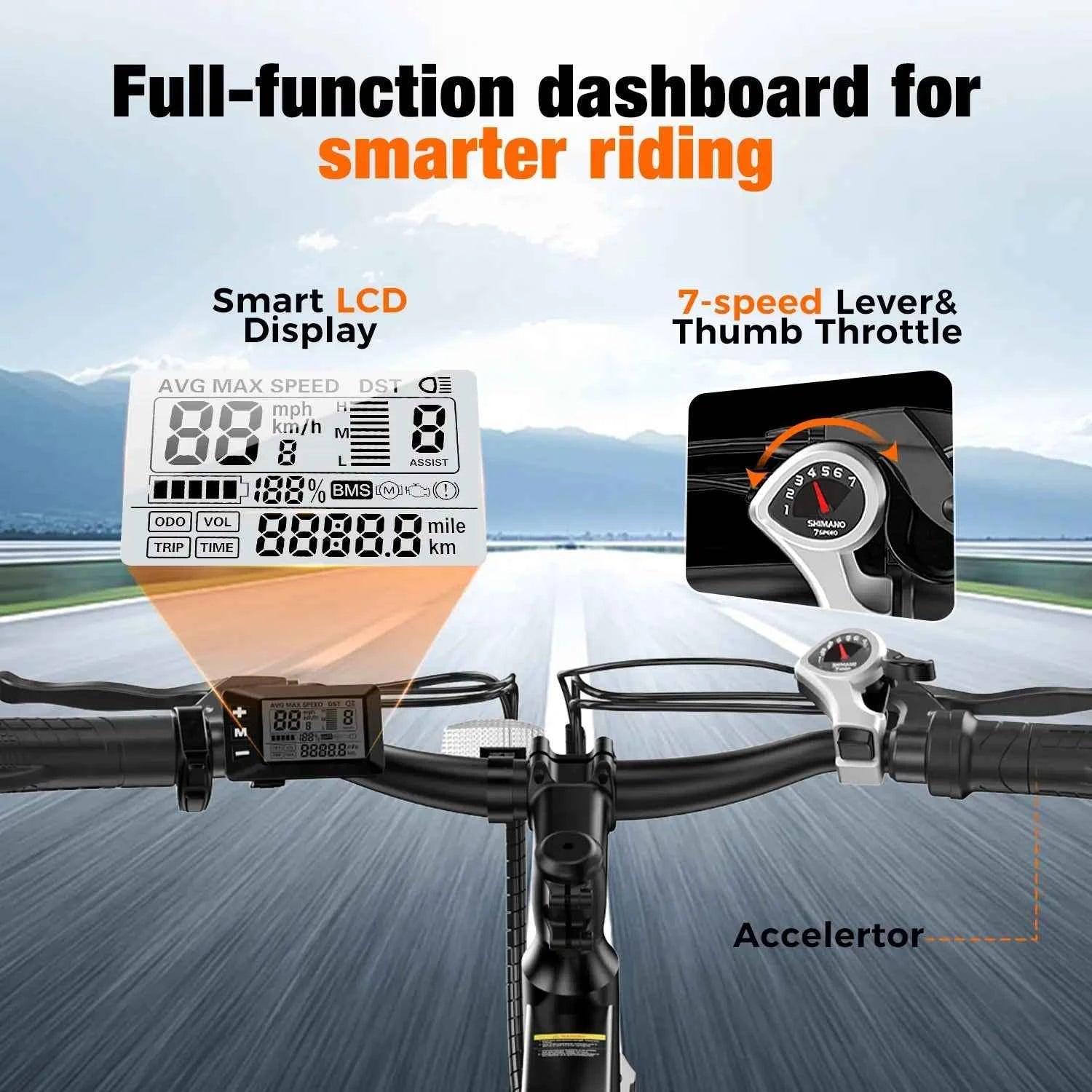 Finbike EB3 Hybrid Electric Bike 500W Motor 36V 10.4Ah Battery