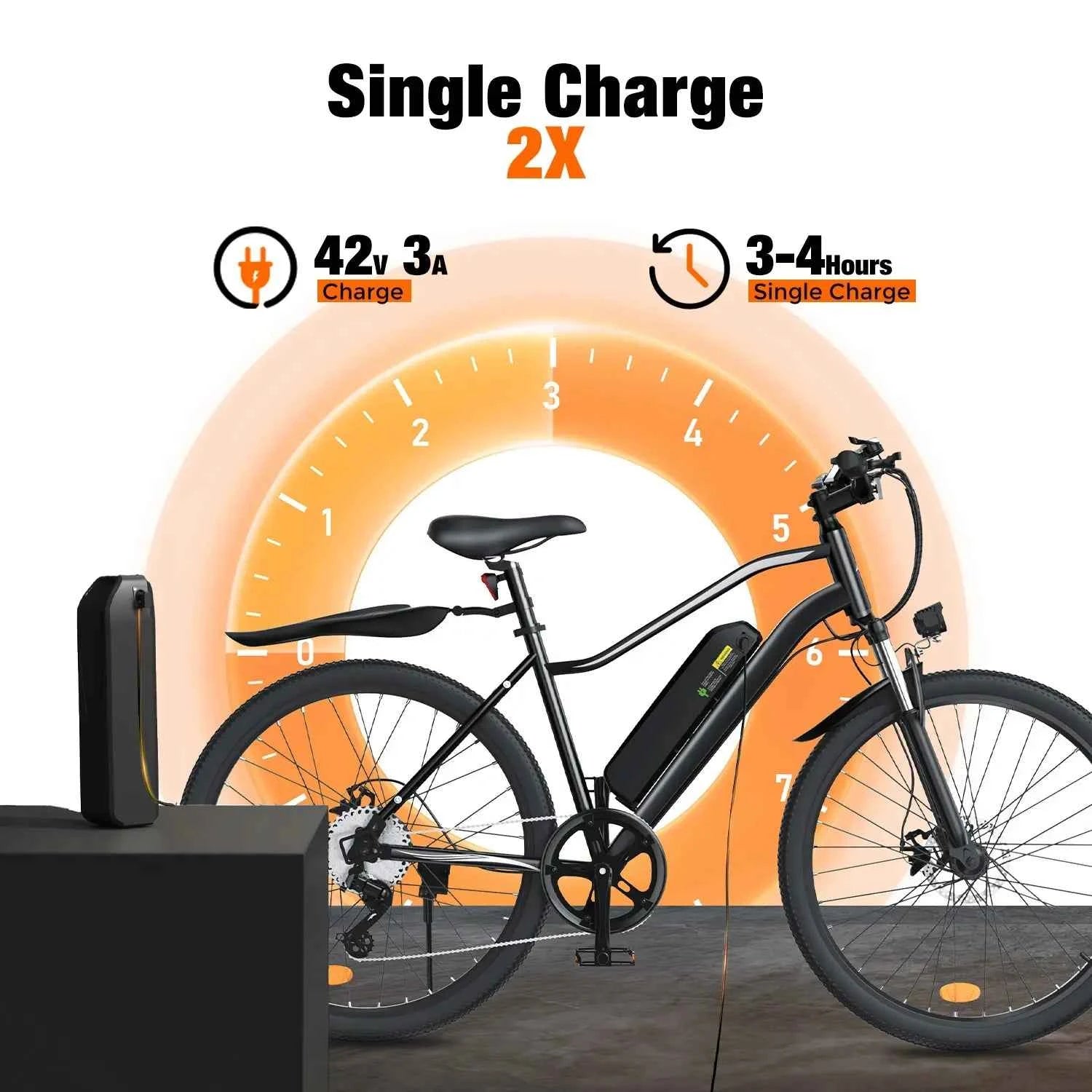 Finbike EB3 Hybrid Electric Bike 500W Motor 36V 10.4Ah Battery