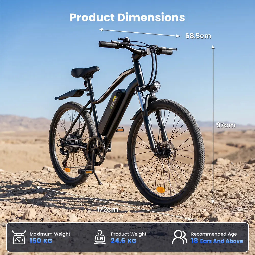 Finbike EB3S Elektrisk Mountainbike 36V 15Ah Batteri 250W Motor