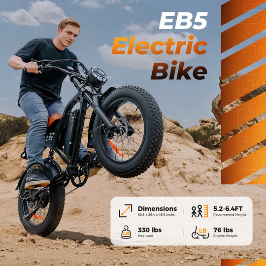 Finbike EB5 Elektrisches Dirtbike 20*4,0" Fat-Reifen 97 km Reichweite