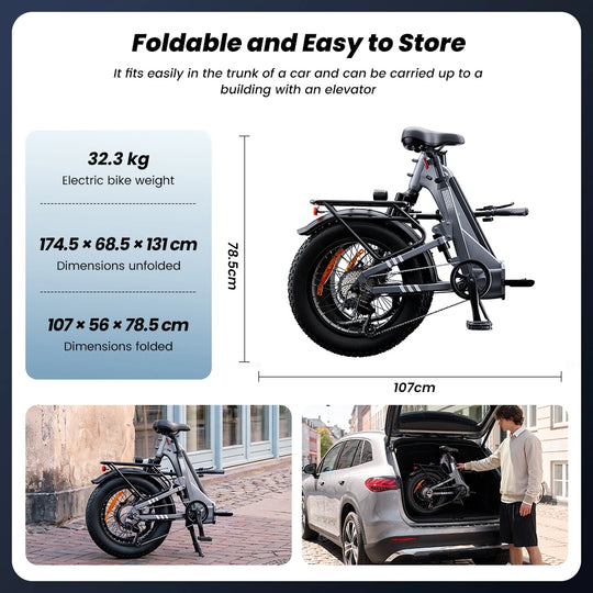 Finbike EB8 Fat Electric Bike 144km Range Torque Sensor with Hydraulic Disc Brakes