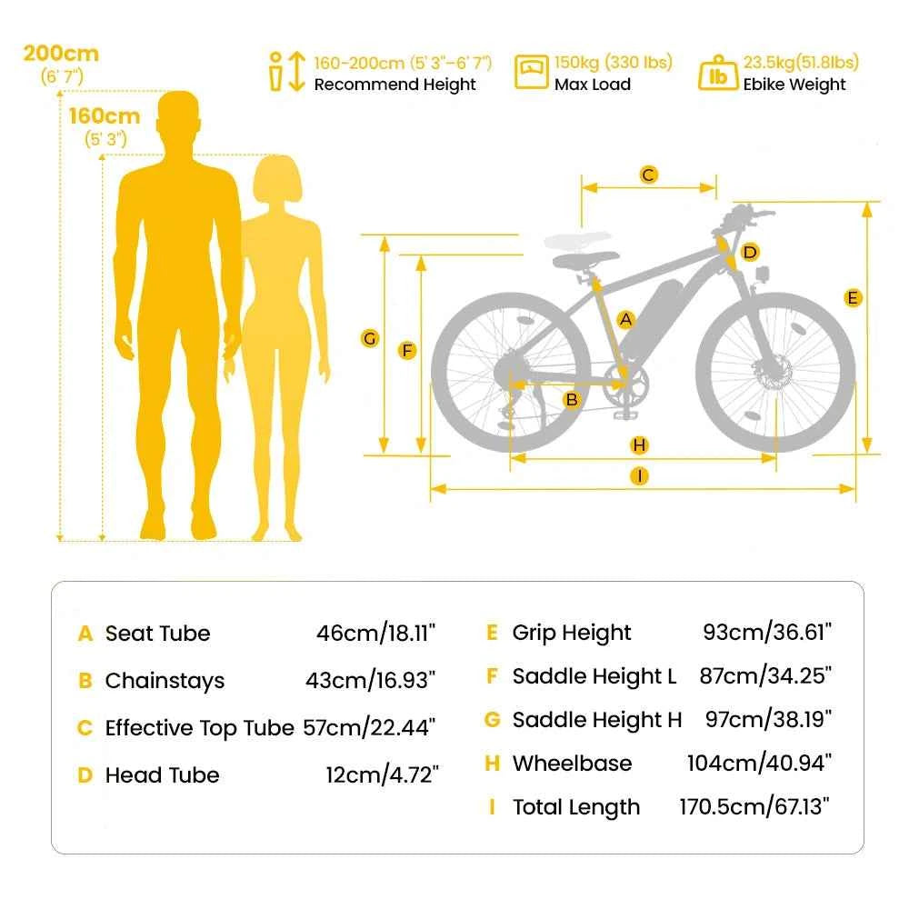 Finbike M10/EB3 Mountain Electric Bike 36V 10.4Ah 35km/h Speed