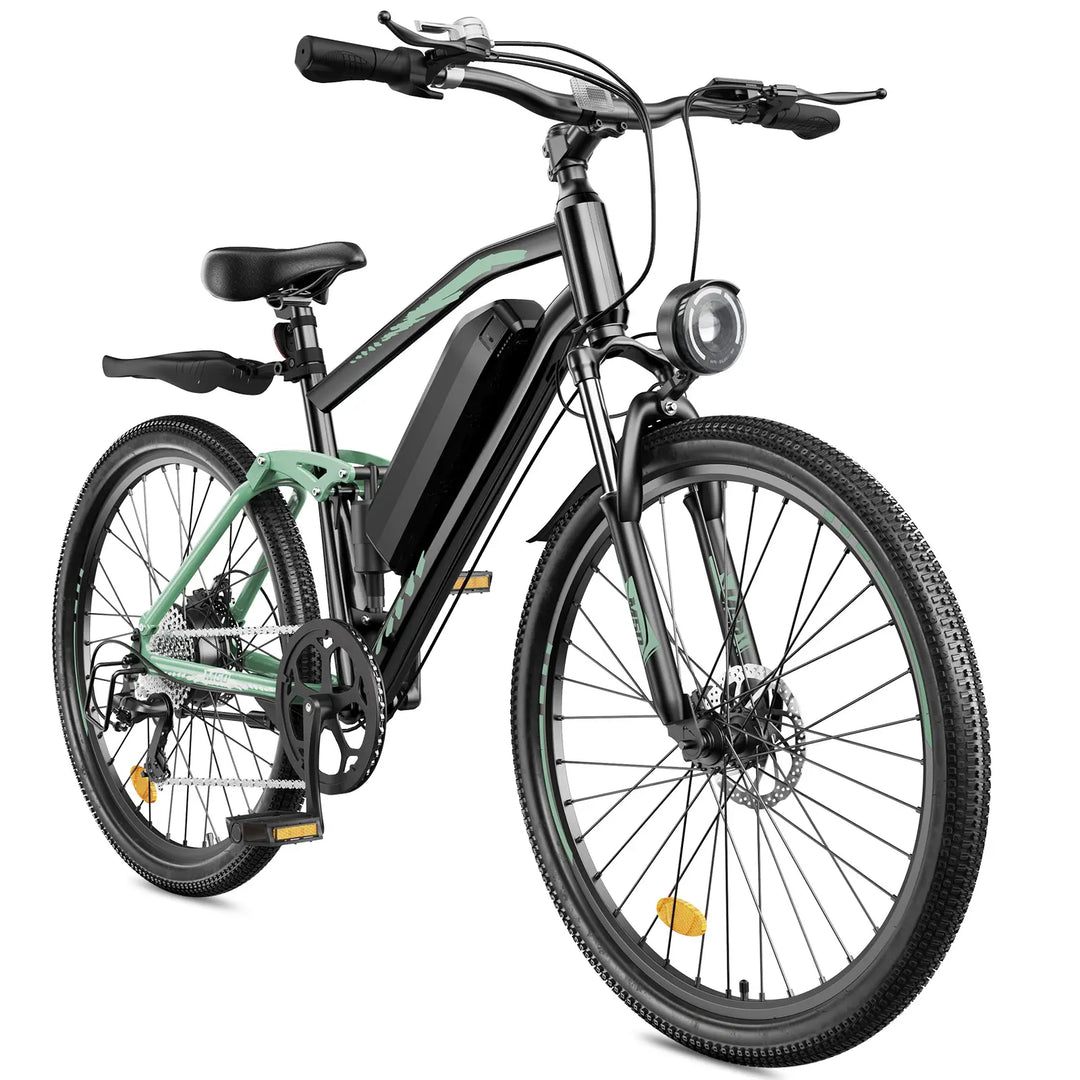 alu trekking e bike Finbike M50 Electric Bike 27.5" Tire 36V 13Ah Battery 70km Range – FinBike.com