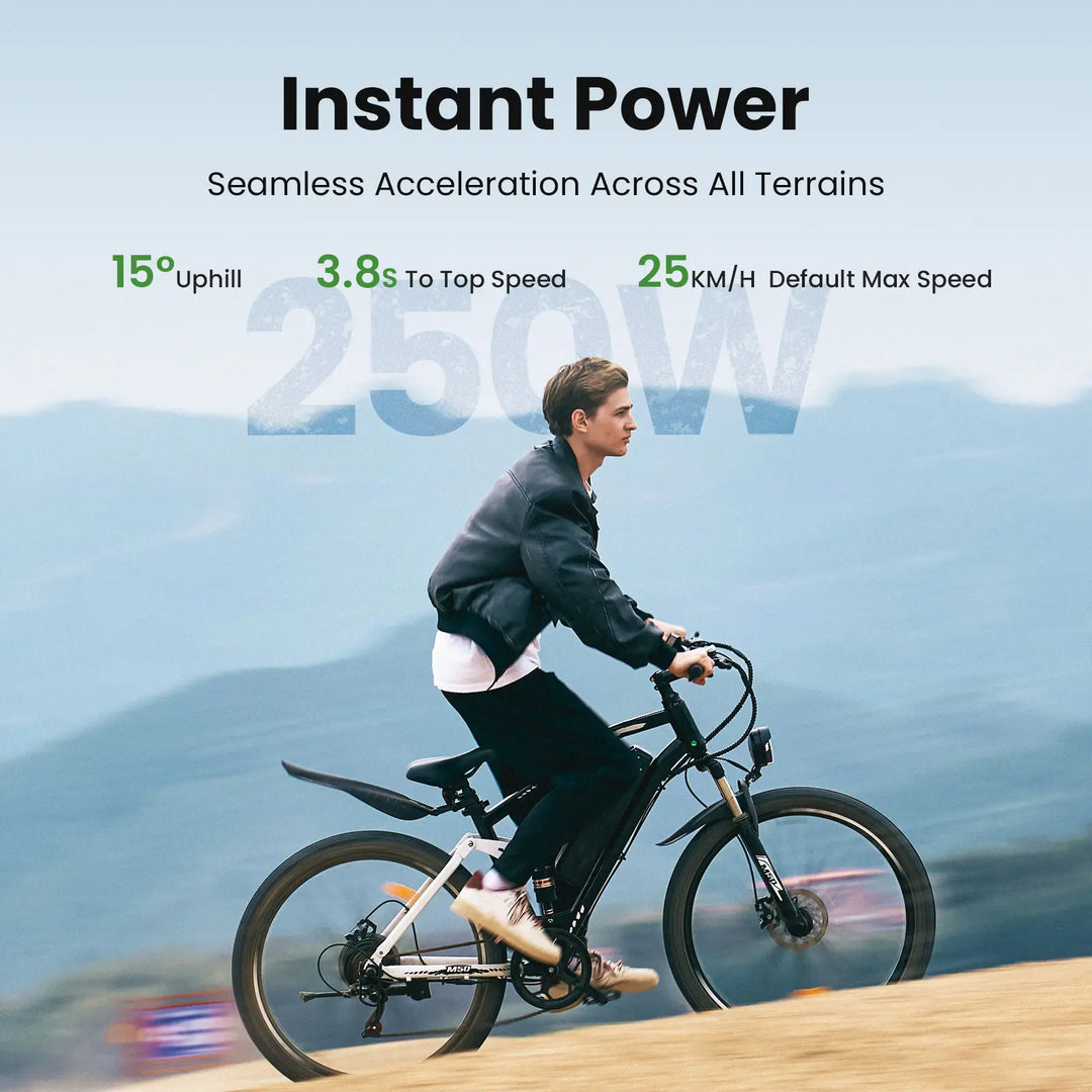 Vélo électrique Finbike M50 Pneus 27,5" Batterie 36V 13Ah Autonomie 70 km