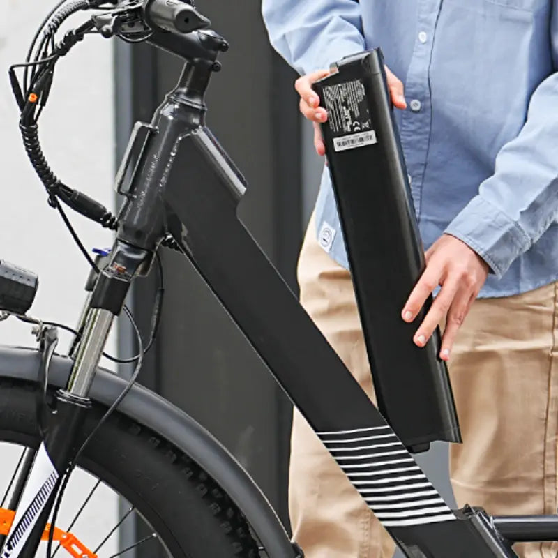 electric bicycle wheel with battery Fat Tire Electric Bike 250W – Finbike M60 Off-Road E-Bike – FinBike.com