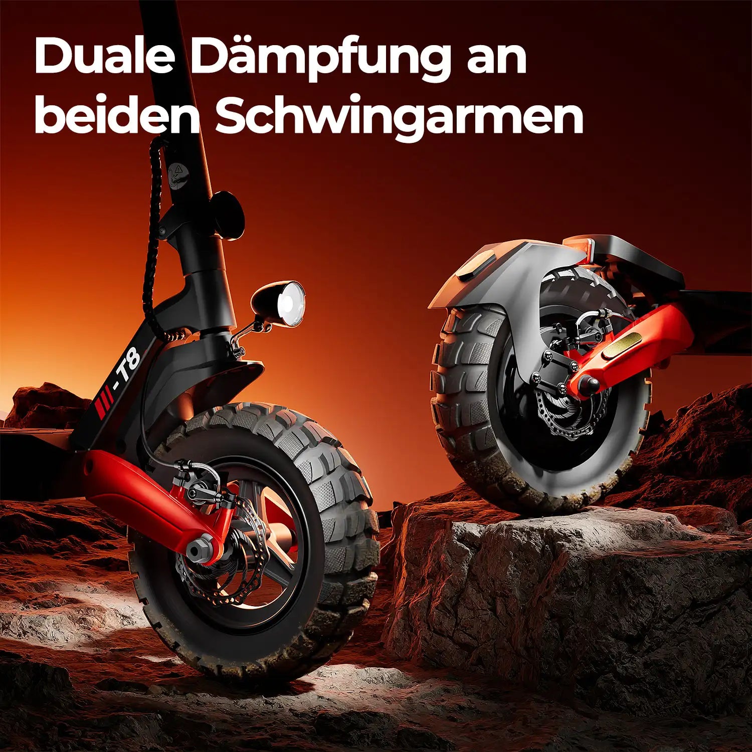 Finbike T8 Electric Scooter 48V 15Ah Battery 100km Range with ABE - FinBike.com