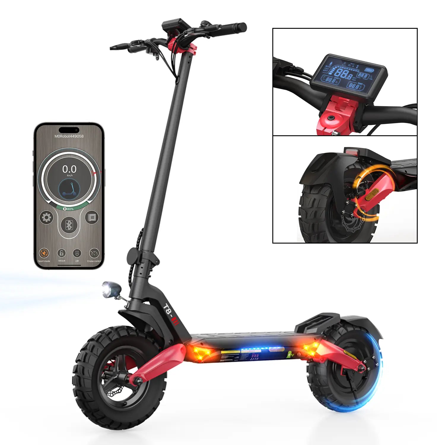 Finbike T8 Electric Scooter with ABE 48V 15Ah 100km Range