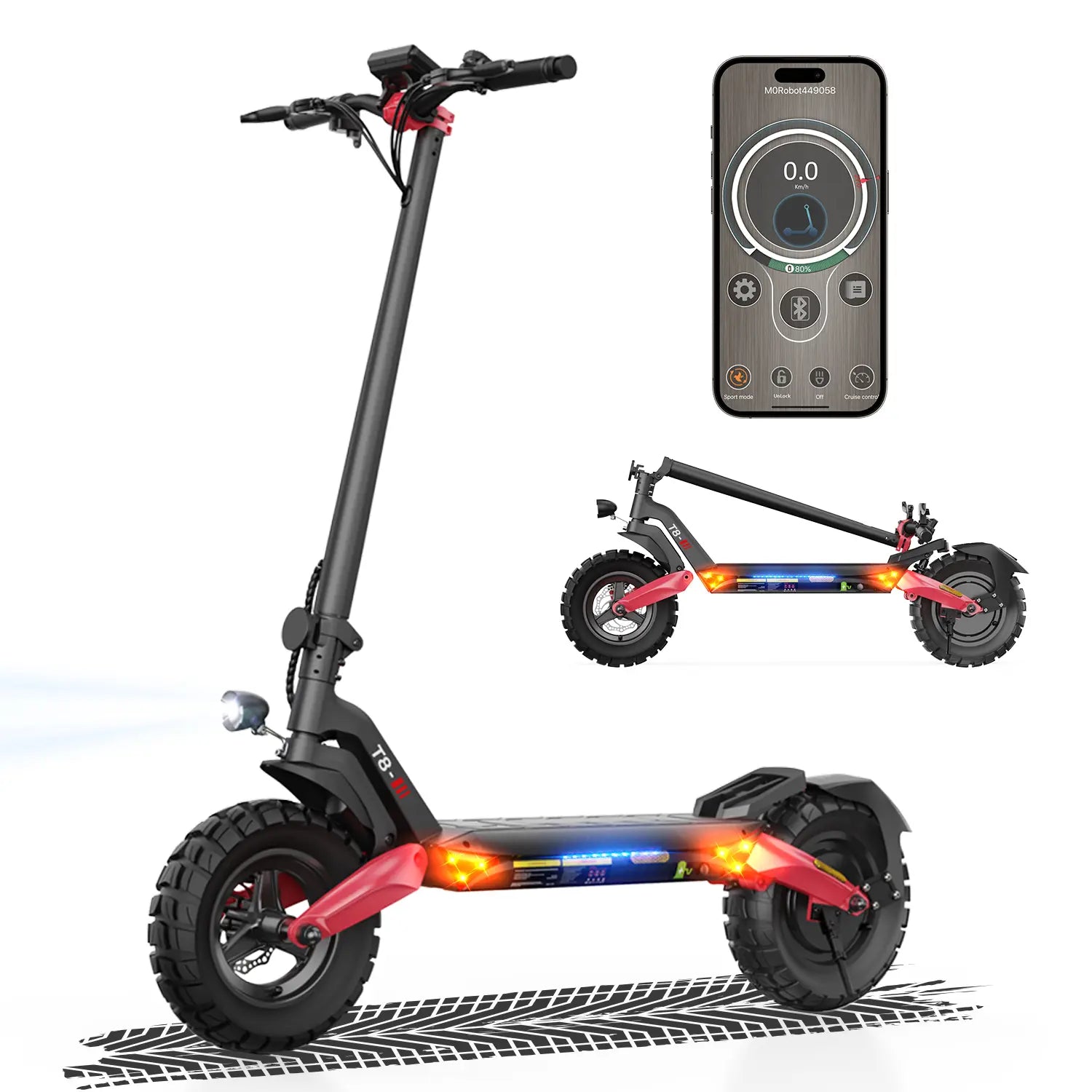 Finbike T8 Electric Scooter with ABE 48V 15Ah 100km Range