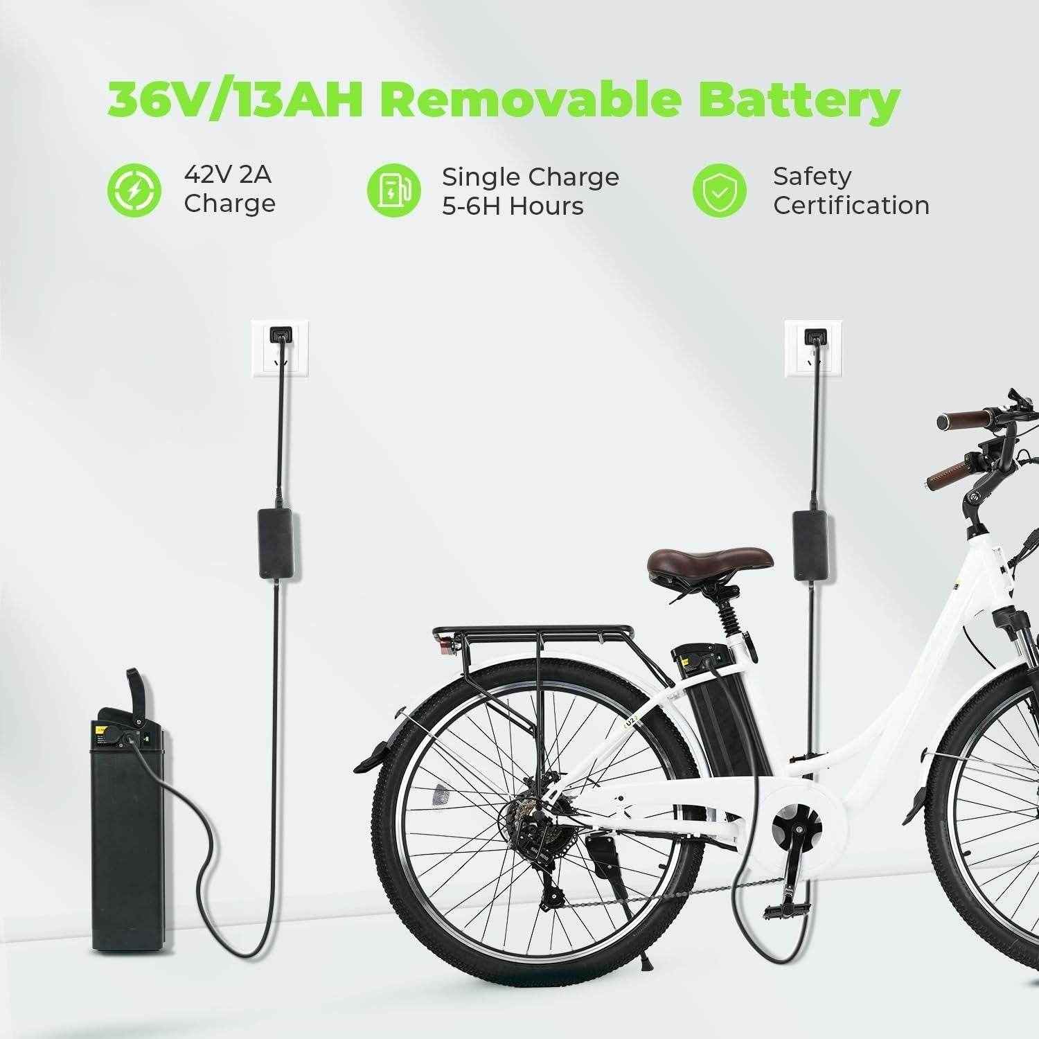Finbike U2 Step-Thru Electric Bike 36V 13Ah Battery 75km Range