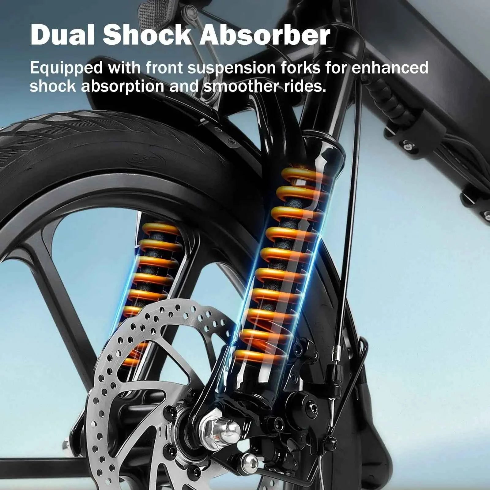 Finbike U3 Folding Electric Bike 250W 55km Range 2-3h Charge