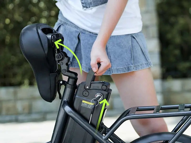 mit minirock fahrrad fahren Finbike U4 E-Bike Combo