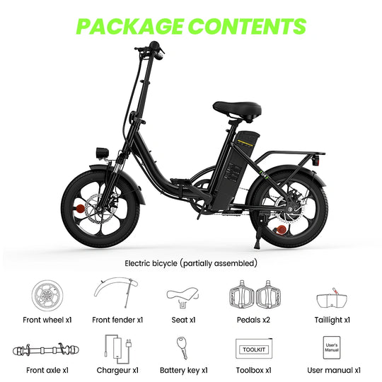 Finbike U4 Commuter Electric Bike 36V 10.4Ah Battery 88km Range