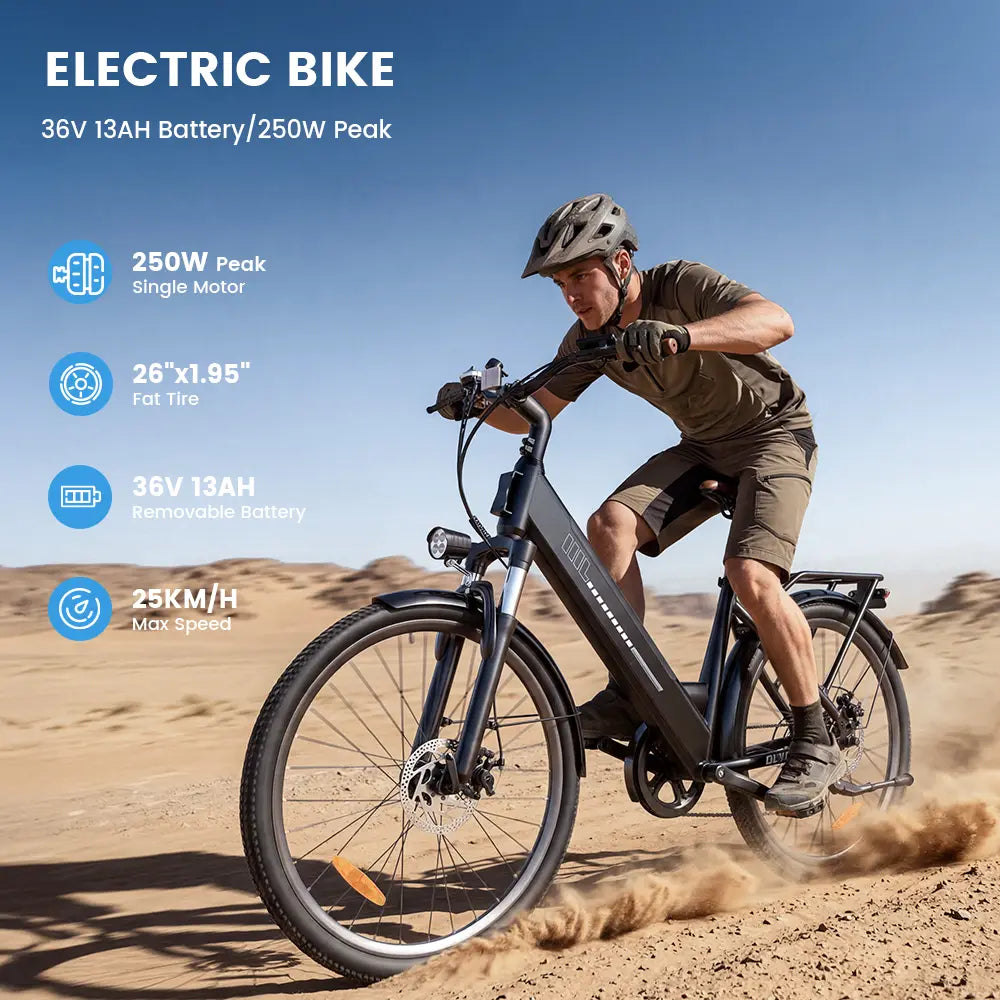 Finbike UcityS Trekking Electric Bike 36V 13Ah 88km Range