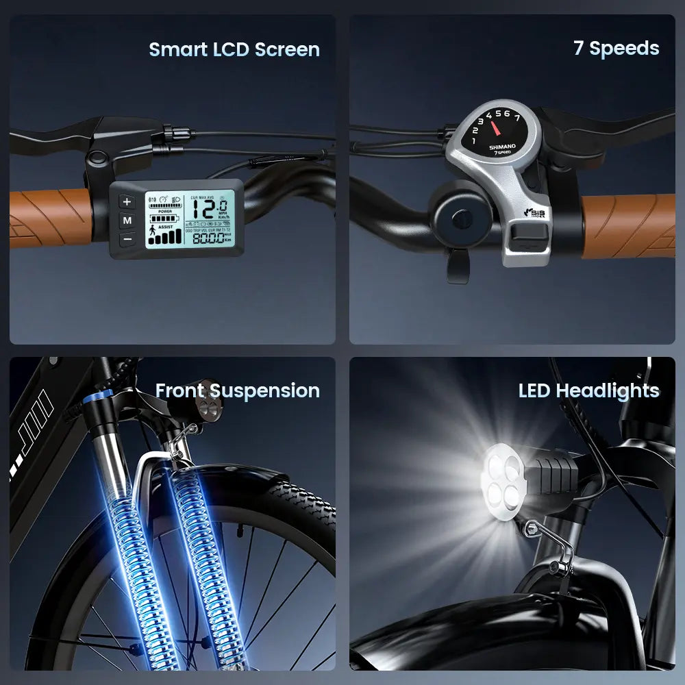 light trekking e bike Finbike UcityS Trekking Electric Bike