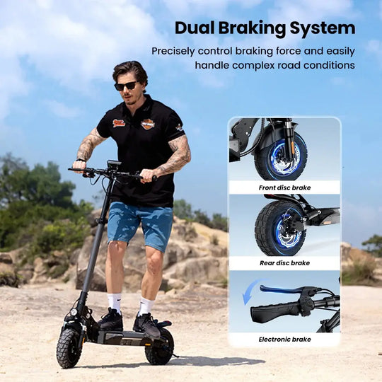Finbike W9 Electric Scooter 48V 1000W Motor 10" Off-Road Tires
