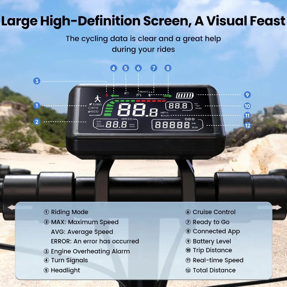 Finbike W9 Electric Scooter 48V 1000W Motor 10" Off-Road Tires