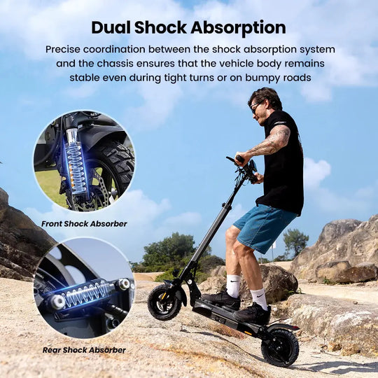 Finbike W9 Electric Scooter 48V 1000W Motor 10" Off-Road Tires