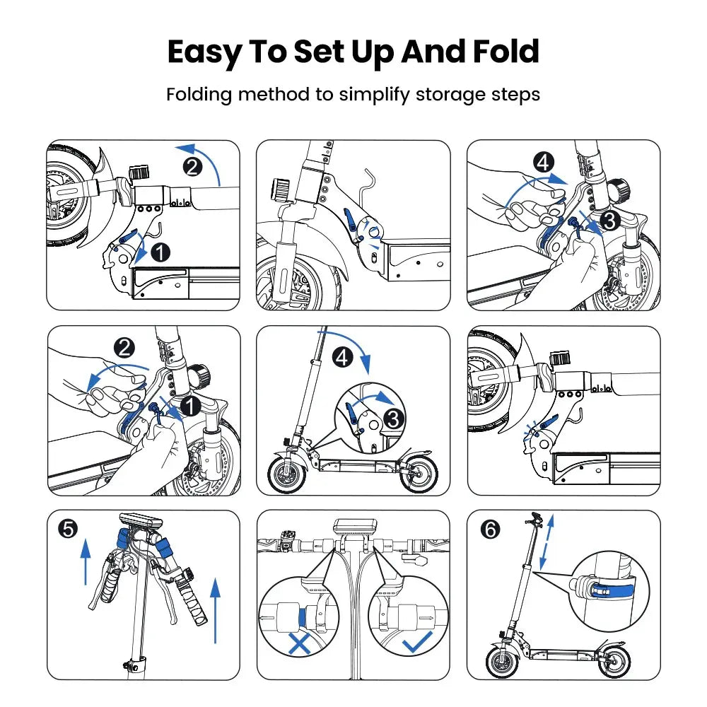 Finbike W9 Electric Scooter 48V 1000W Motor 10" Off-Road Tires