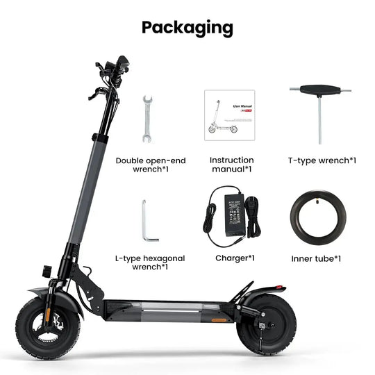 Finbike W9 Electric Scooter 48V 1000W Motor 10" Off-Road Tires
