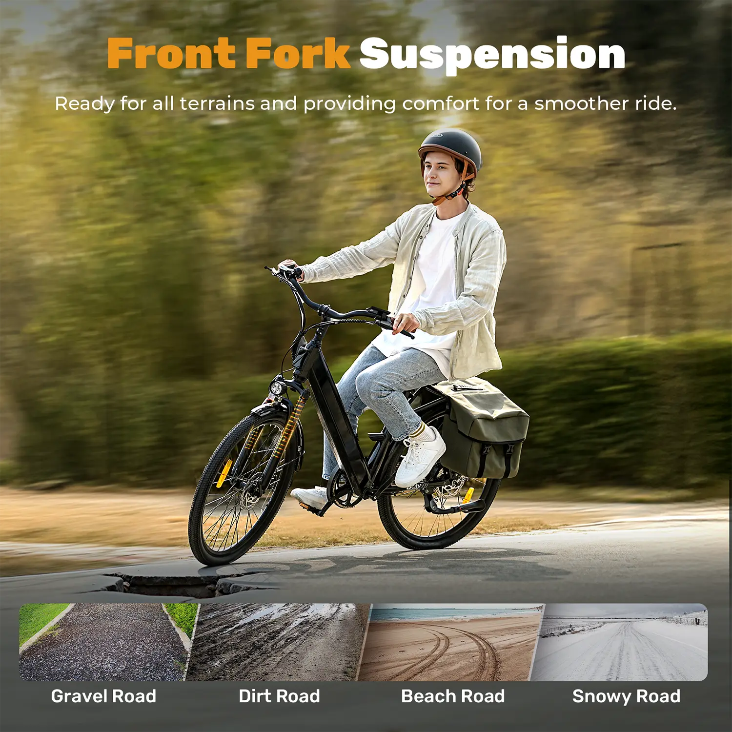 Finbike Ucity Trekking Electric Bike 36V 10.4Ah 88km Range