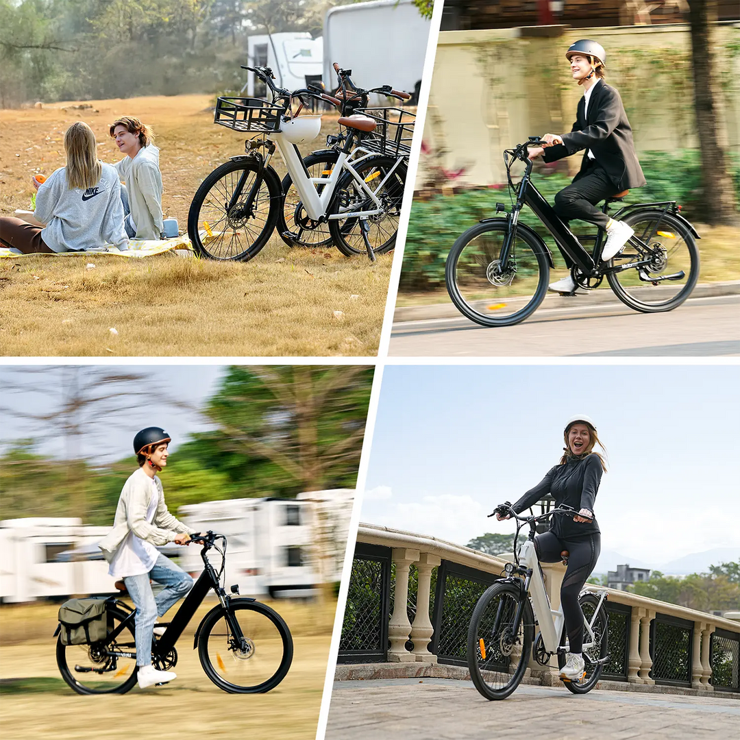 Finbike Ucity Vélo électrique de trekking 36V 10.4Ah 88km d'autonomie