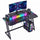Gaming Desk with LED Lights, Monitor Stand & Power Strip