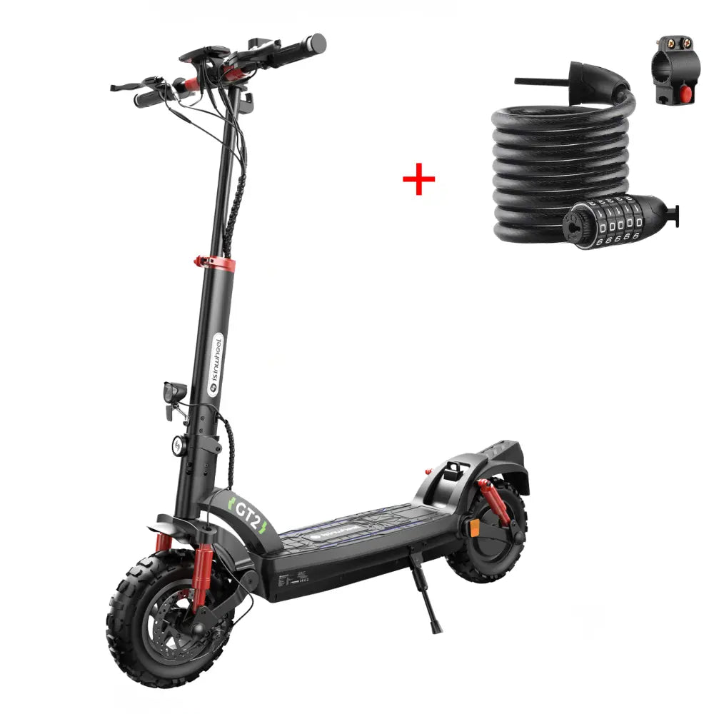 isinwheel GT2 E-Scooter mit ABE, 20 km/h, bis zu 80 km Reichweite, Straßenzugelassen