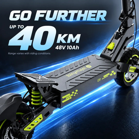 isinwheel D1 Electric Scooter 1200W Motor 40km Range